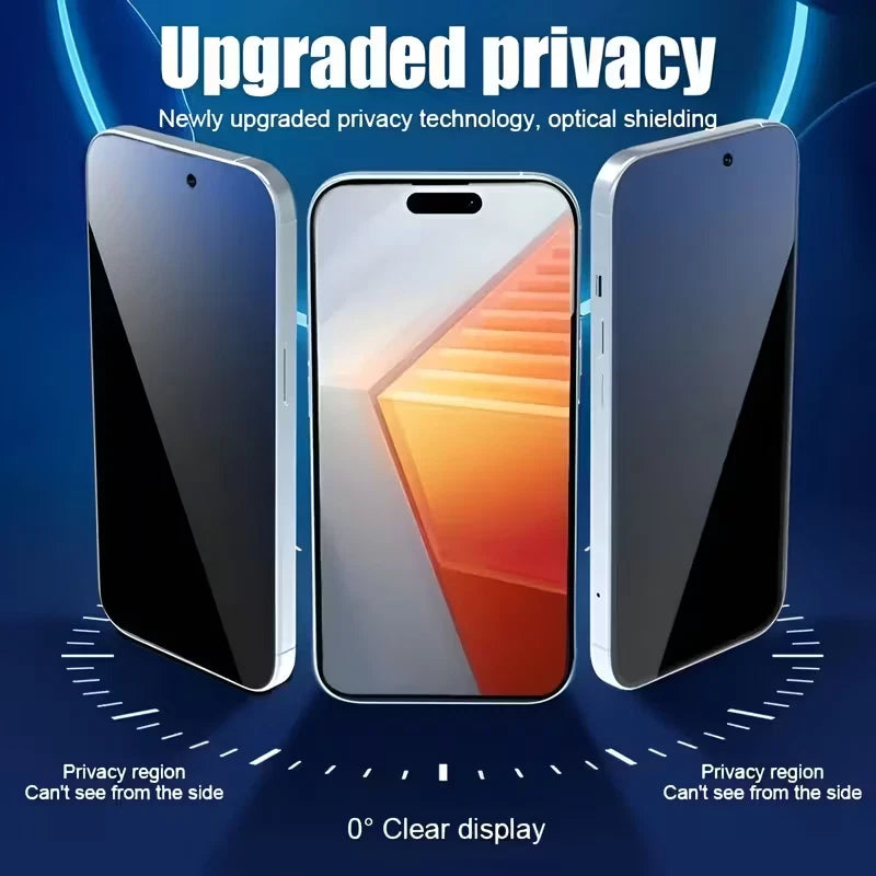 iPhone 16/ iPhone 16 Pro/ iPhone 16 Pro Max | 9H Privacy Screen Protector 5 Pack | Easy Install